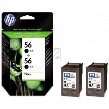 HP Tintendruckkopf 2 x schwarz HC (C9502AE, 56)
