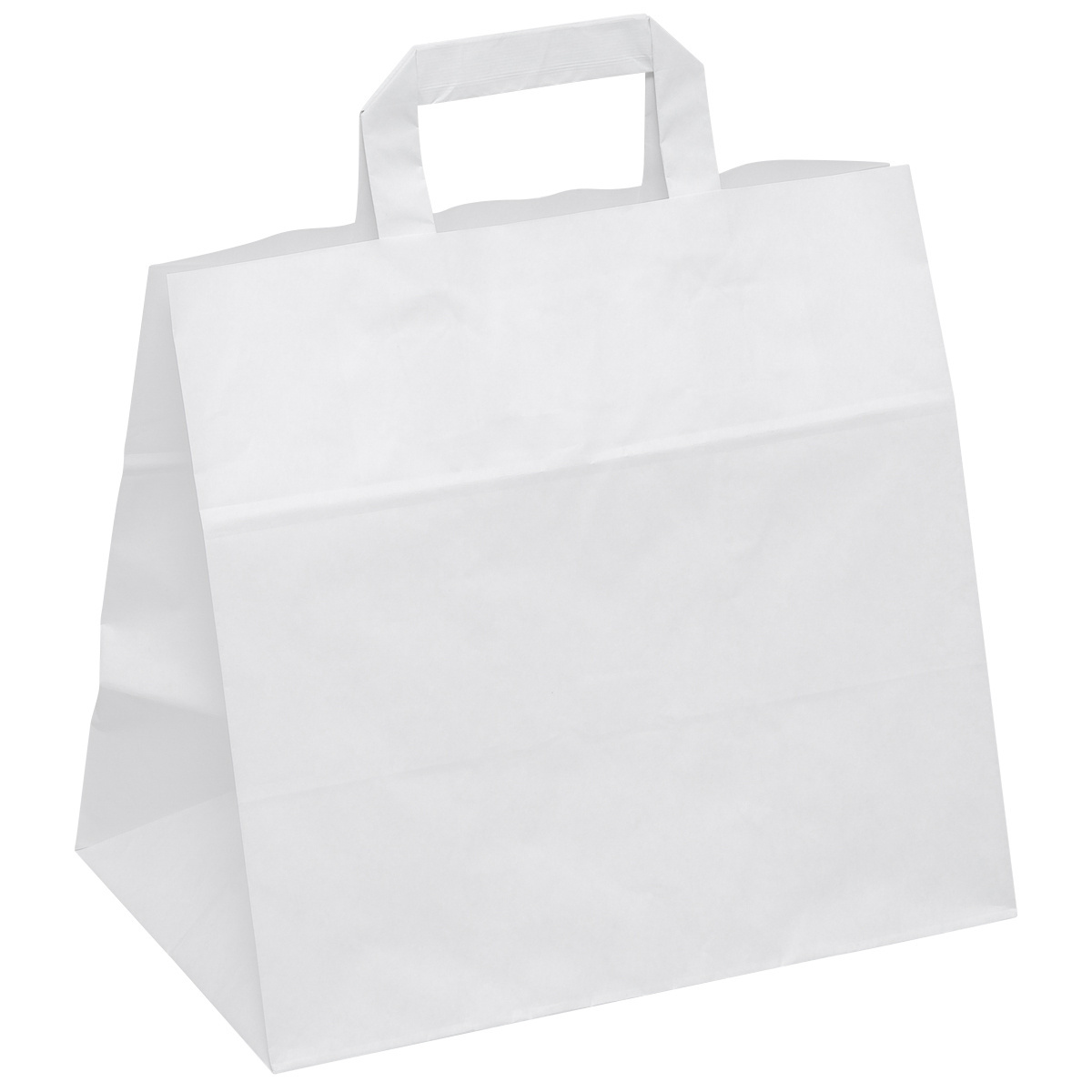 Papiertragetaschen weiss, Take-away, 32 x 22 x 27 cm, Karton à 250 Stück