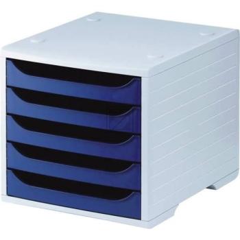5 Star Büroboxen Kunststoff grau/blau