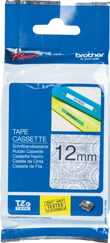 BROTHER P-TOUCH® TZe-MPSL31 Schriftband, 12 mm x 4m