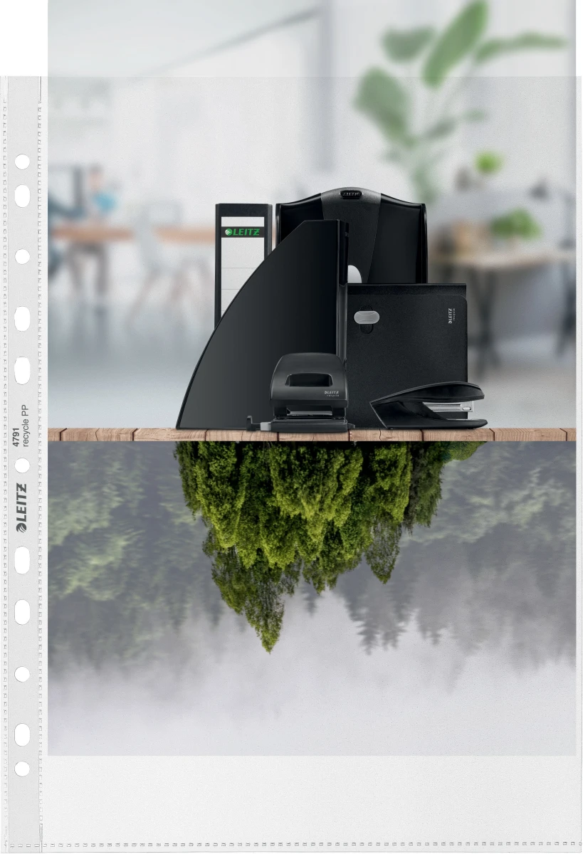 LEITZ Prospekthüllen PP Recycle A4 - 100 Stück