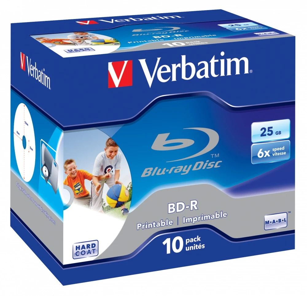 Verbatim 10-Pack Blu-Ray BD-R 6x 25GB bedruckbar