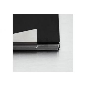 SIGEL Visitenkarten-Etui 62x95mm VZ131 silber/schwarz -20 Karten