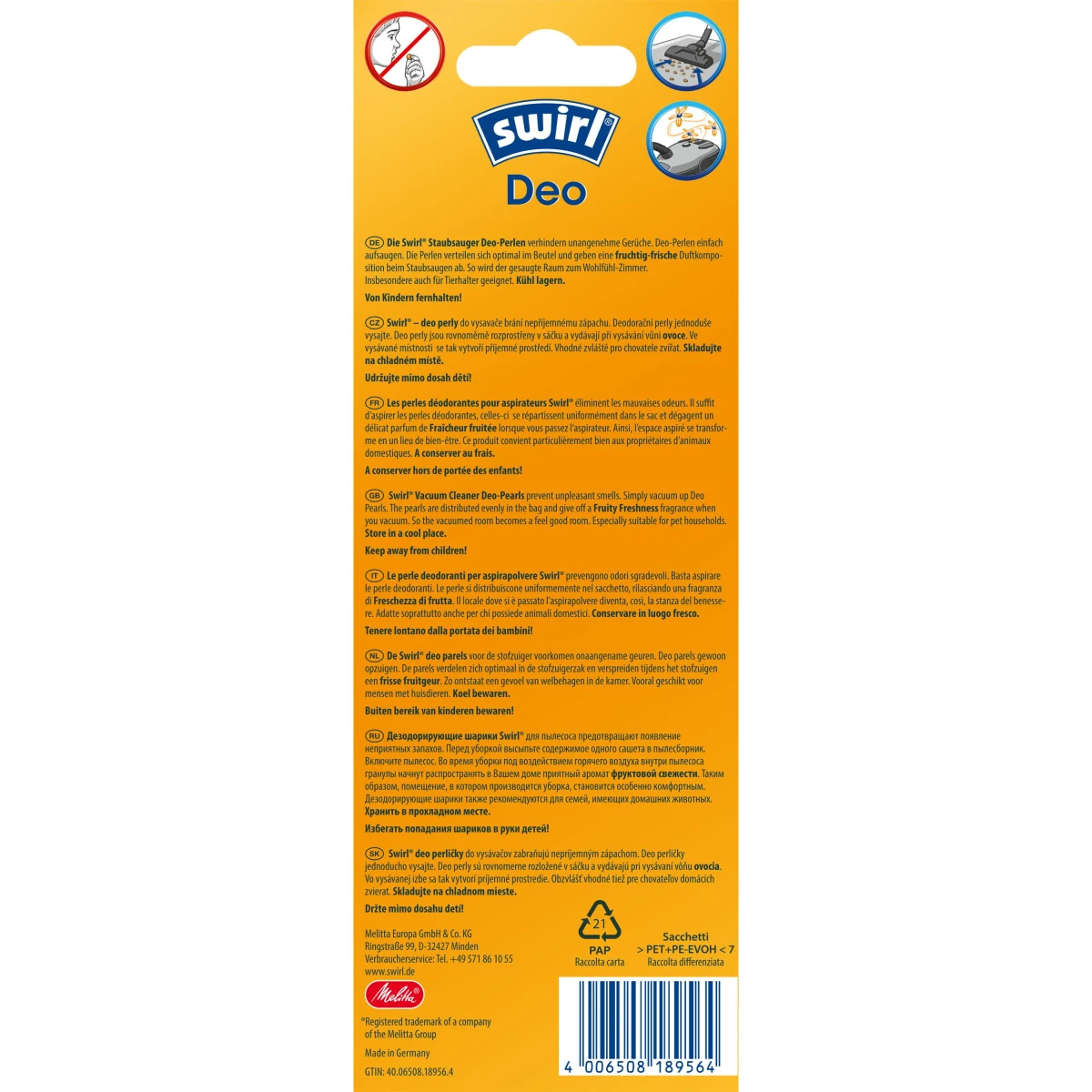SWIRL Staubsauger Deo-Perlen