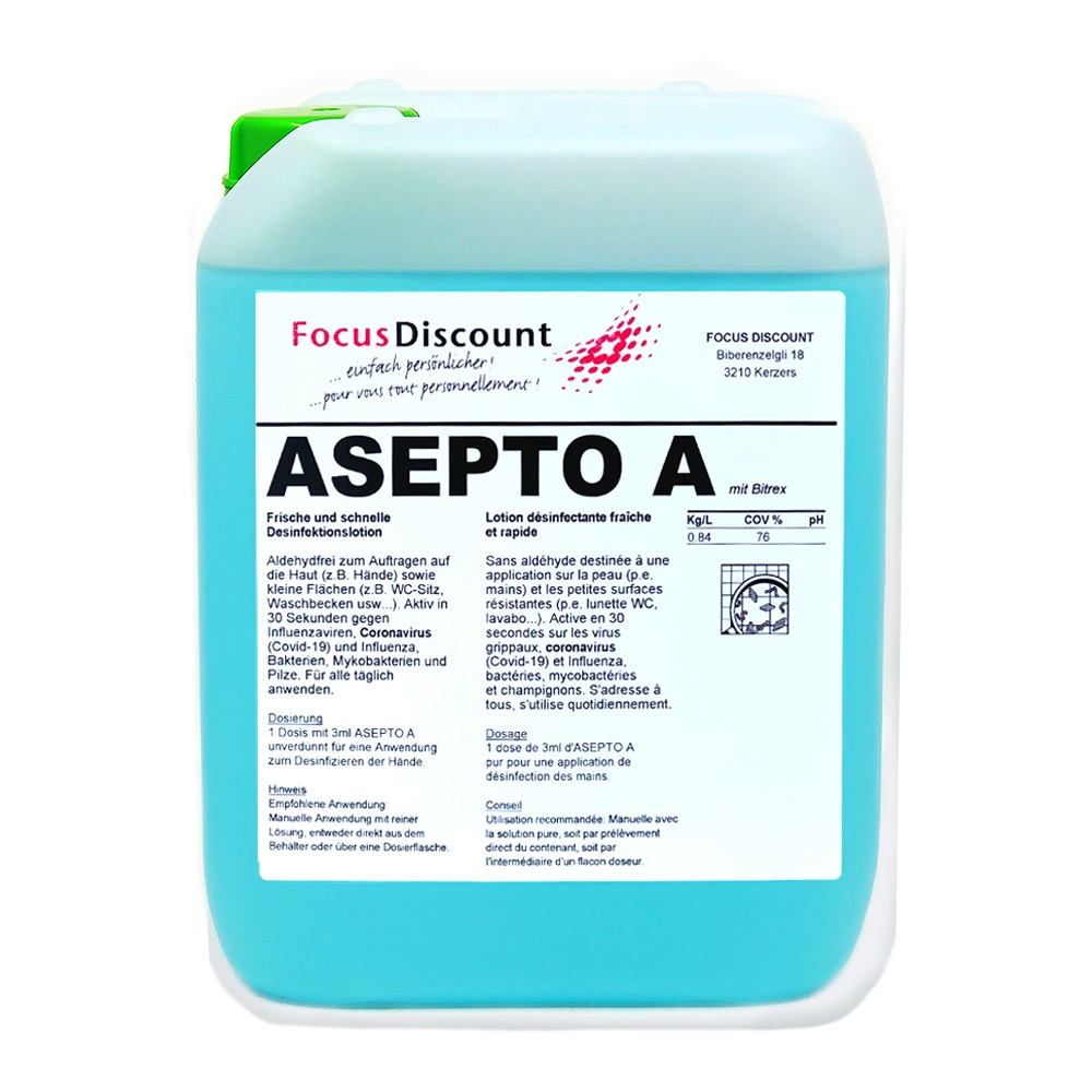 Handdesinfektionsmittel Asepto A, Kanister à 5 Liter