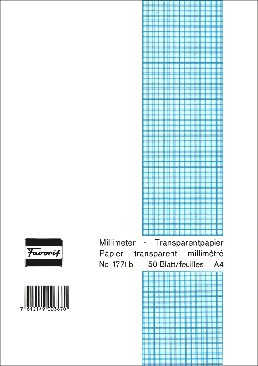 FAVORIT Block A4, 65 g/m2 - 50 Blatt