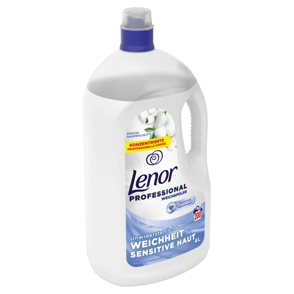 LENOR Weichspüler frische Baumwollblüte 3 × 4 L