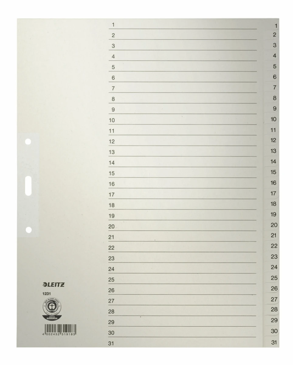 LEITZ Zahlenregister 1 - 31
