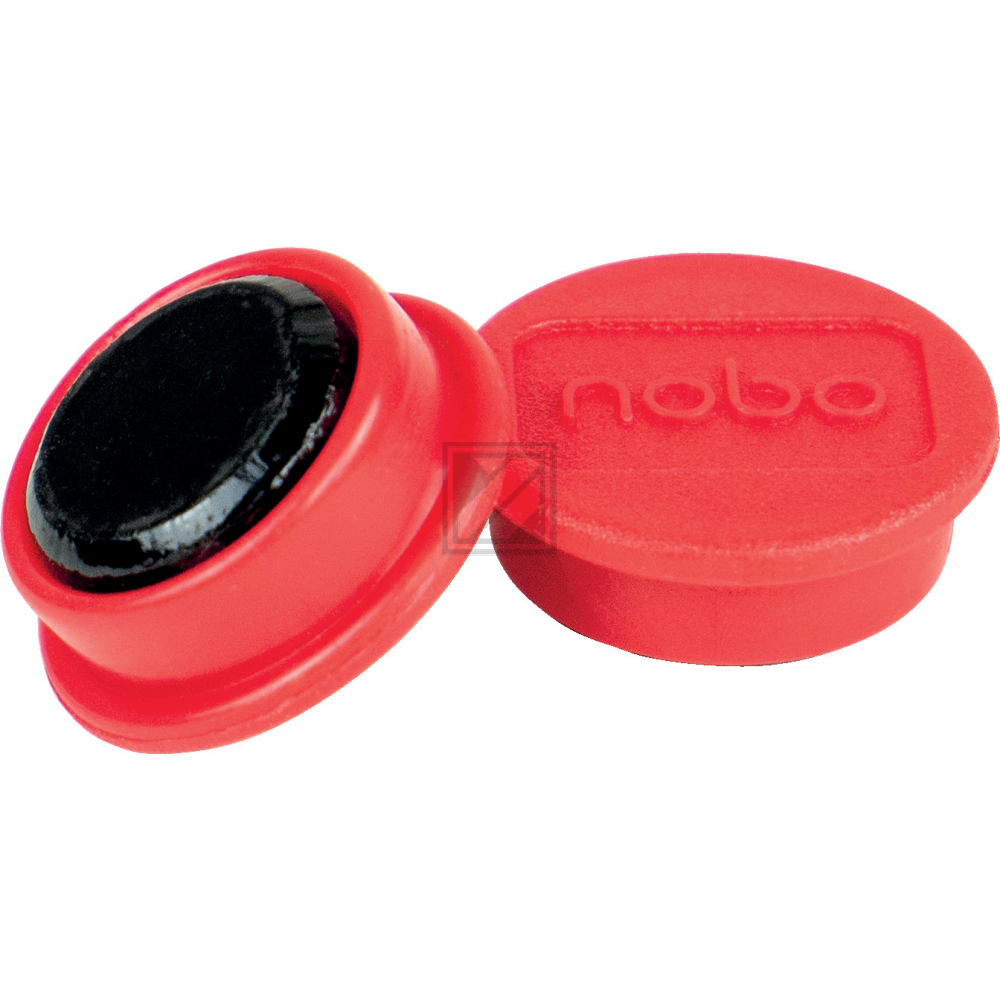 NOBO Magnet rund 24mm 1915293 rot 10 Stück