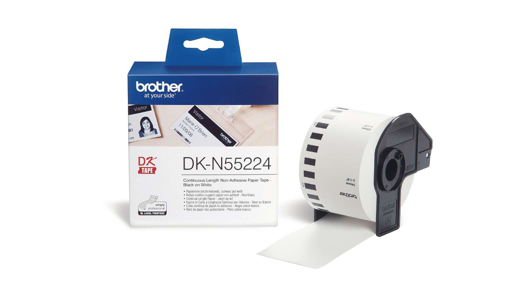 brother Endlosetikett DK-N55224, weiss 54 mm x 30.48 m