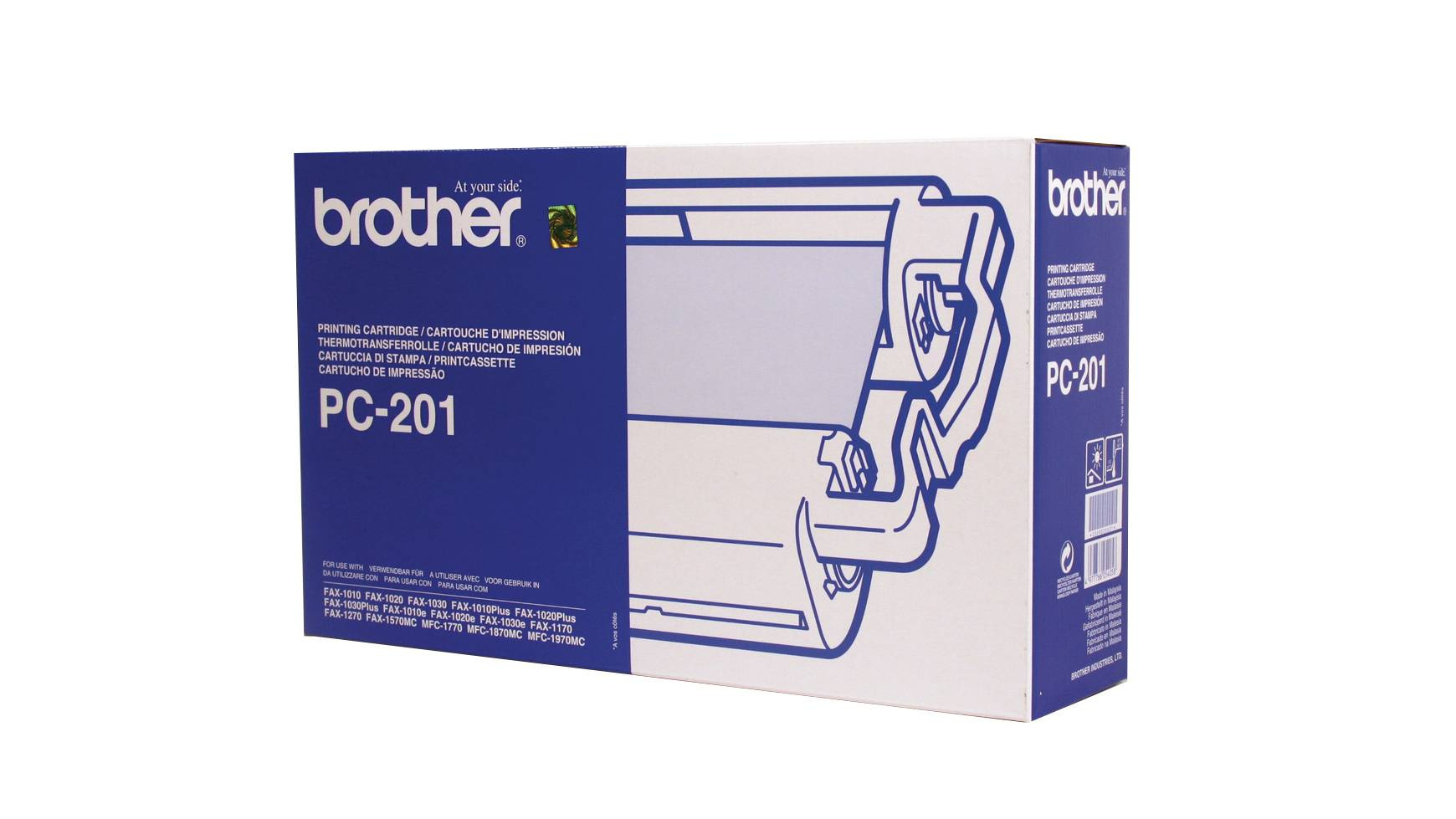 Brother Mehrfachkassette + 1 Thermo-Transfer-Rolle schwarz (PC-201RF)