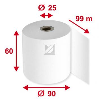 Kassenrolle Schicht aussen weiß