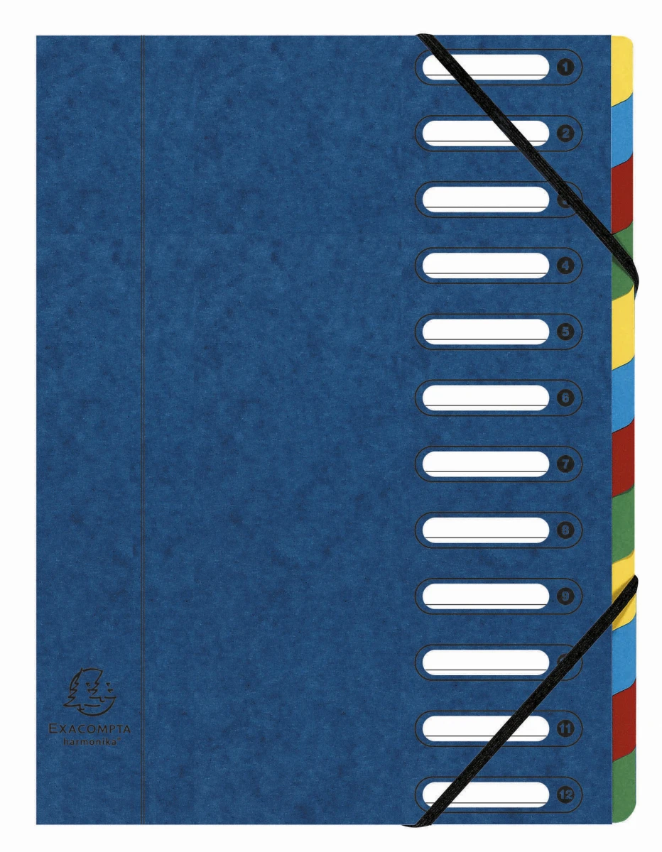 EXACOMPTA Ordnungsmappe Harmonika 12 Fächern, A4