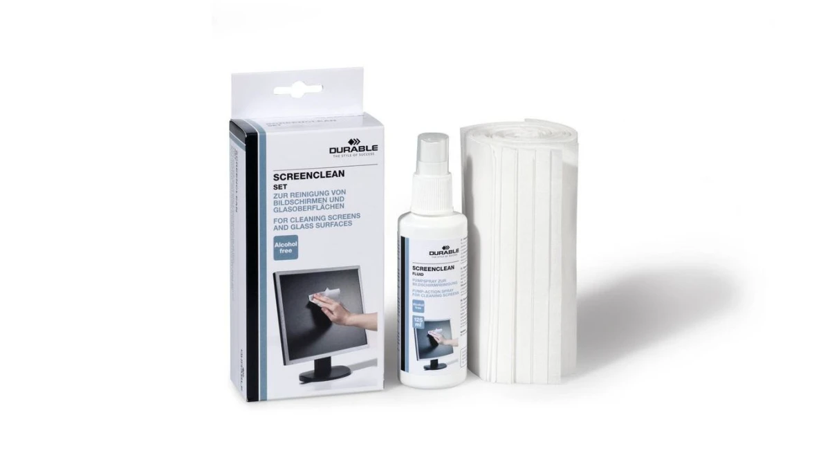 DURABLE Reinigungsset Screenclean, 20 Vliestücher
