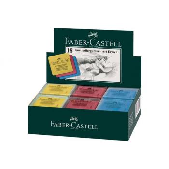 FABER-CA. Knetgummi 38x35x8mm 127321 farbig ass.