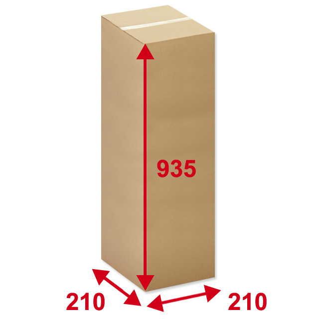 Kartonschachteln braun, 210 x 210 x 935 mm
