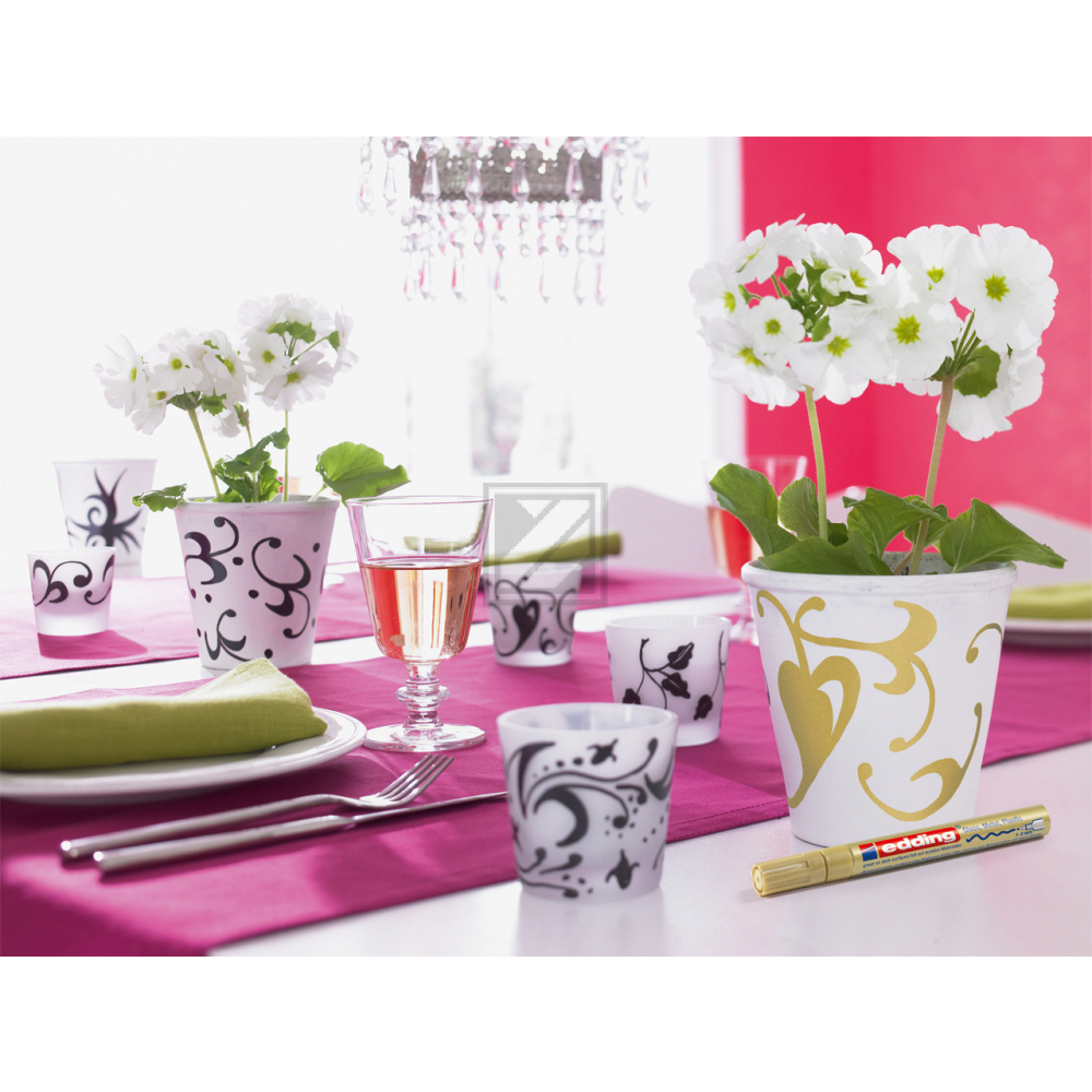 EDDING Paintmarker 750 2-4mm 750-E3-me gold/silver/white 3 Stück