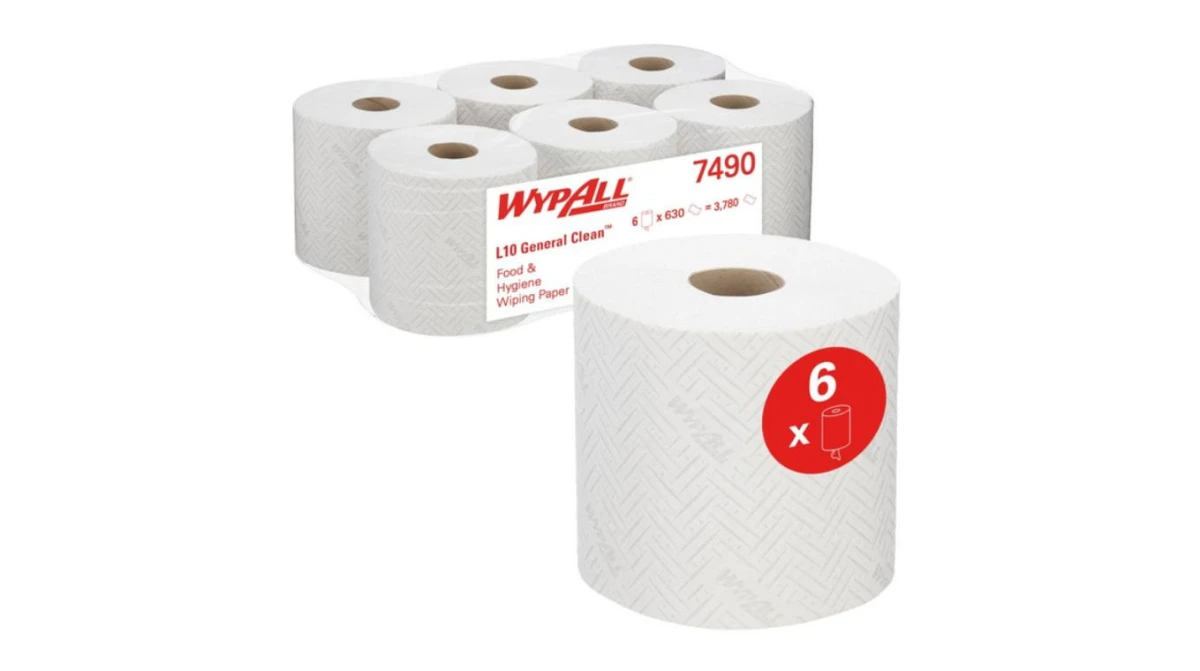 KIMBERLY-CLARK Papierwischtücher Wypall Midi 1-lagig, 6 Rollen