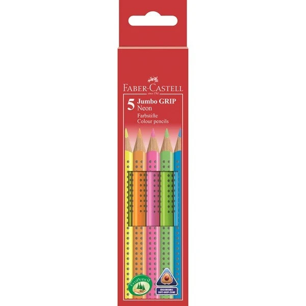 FABER-CASTELL Farbstifte Jumbo Grip 5 Farben