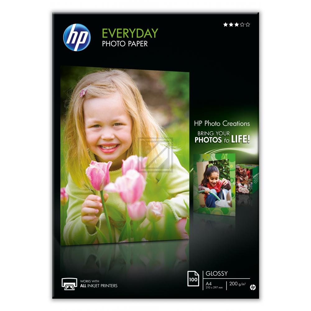 HP Fotopapier glänzend 100 Blatt DIN A4 200 g/m² (Q2510A)