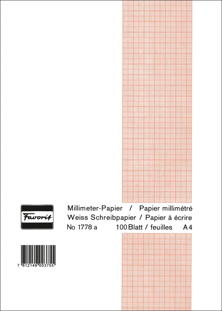 FAVORIT Block A4, 80 g/m2 - 100 Blatt