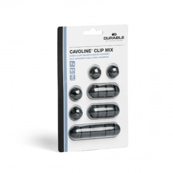 Kabel-Clips selbstklebend CAVOLINE CLIP MIX für mehrere USB-Kabel, graphit