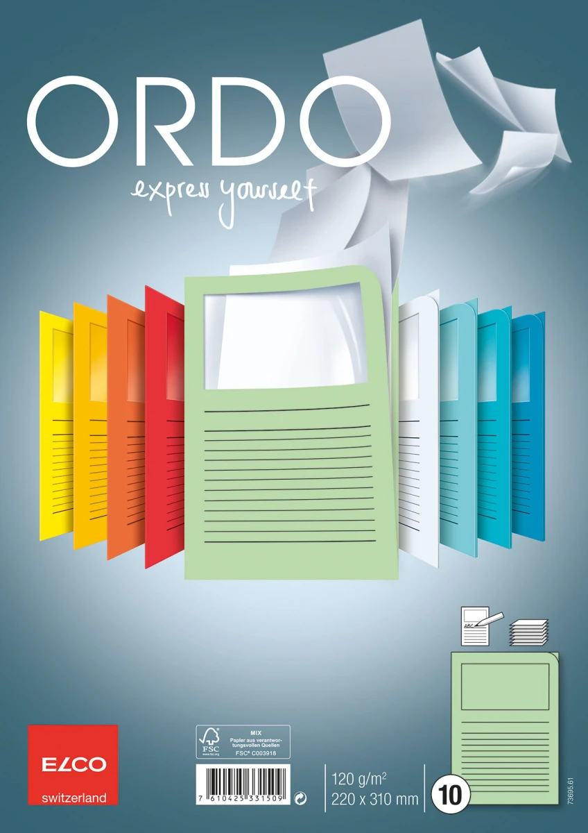 ELCO Organisationsmappen Ordo A4 mit Fenster 10 Stk.