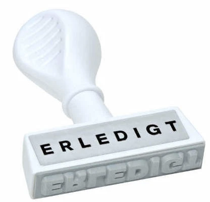 WEDO Textstempel "Erledigt"