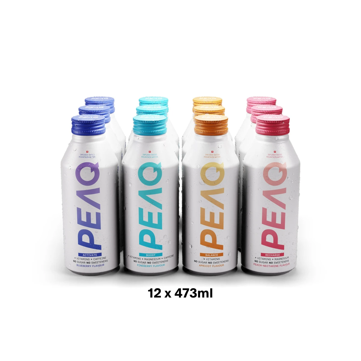 PEAQ Mix Aluminium Flasche 12 x 473 ml