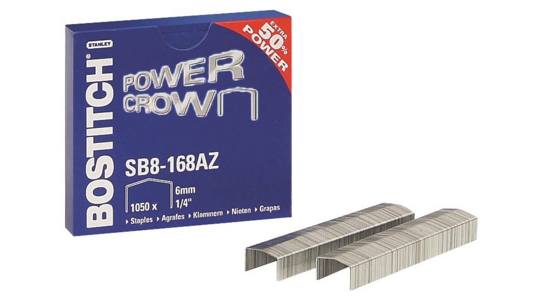 Bostitch Heftklammern SB8-168AZ, Pack à 1'050 Stück