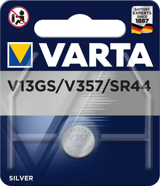 VARTA Knopfbatterie Silver V13GS/V357/SR44