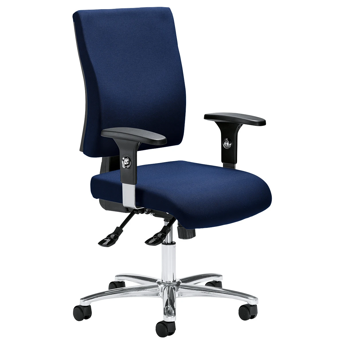 Bürodrehstuhl Comfort R Deluxe inkl. Armlehnen, dunkelblau