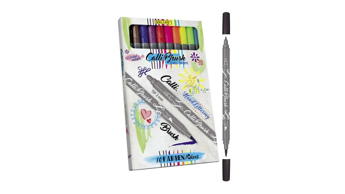 ONLINE Calligraphy Brush Pens Double Tip