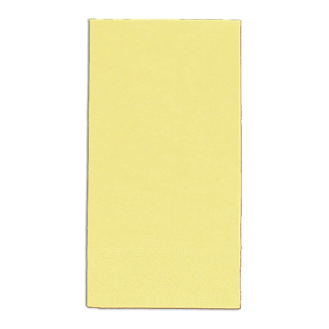 Servietten champagne 2-lagig, 33 x 33 cm, 1/8 Kopffalz, randgeprägt, Pack à 100 Stück