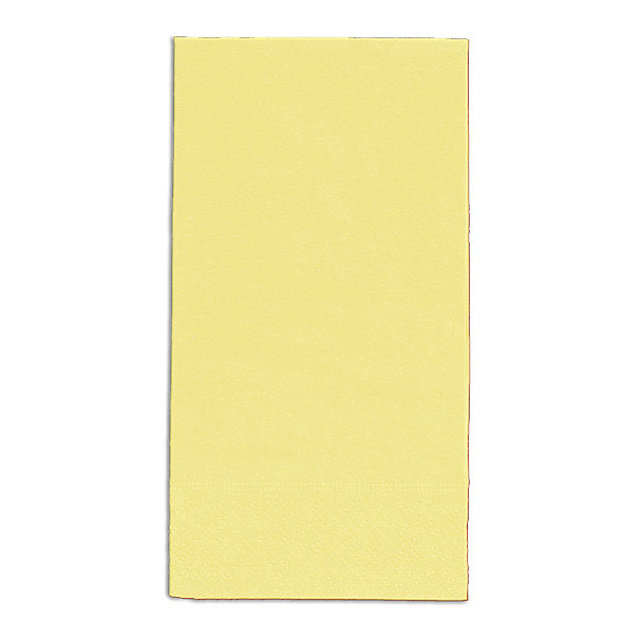 Servietten champagne 2-lagig, 33 x 33 cm, 1/8 Kopffalz, randgeprägt, Pack à 100 Stück