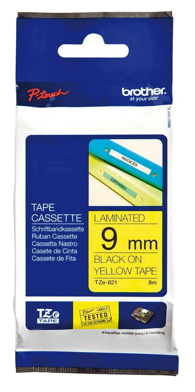 BROTHER P-TOUCH® TZe-621 Schriftband, 9 mm x 8 m