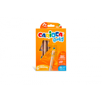 CARIOCA Wachsmalstifte Baby 3 in 1 3493 ass. 6 Stück
