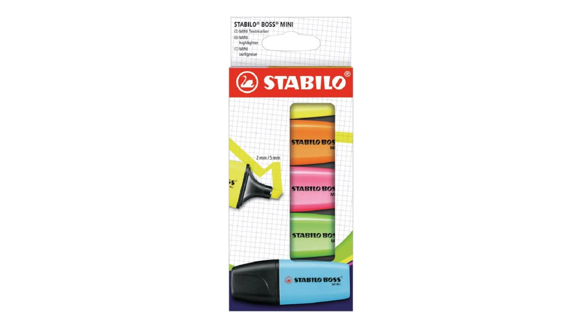 STABILO® BOSS® Textmarker MINIpop 5er Etui