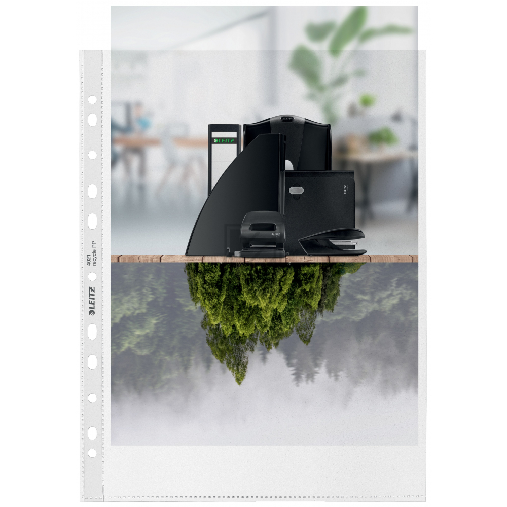 LEITZ Zeigetaschen PP Recycle A4 40210003 transparent, 100my 25 Stück