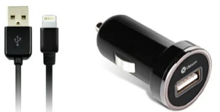 Dexim Car Charger mit Lightning Kabel - 1 m