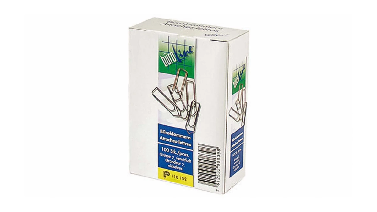BÜROLINE Büroklammern Gr.2 - 100 Stück