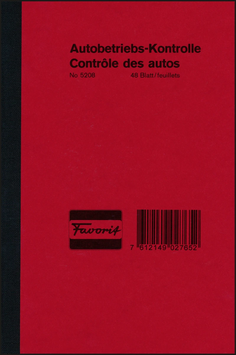 FAVORIT Nr. 5208 Autobetriebskontrolle, D/F, 48 Blatt