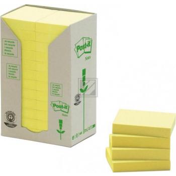 Post-It Haftnotizen Recycling Tower gelb 38 x 51 mm Inh.24