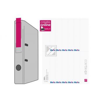 BIELLA Rückenschild Ordner 27x145mm 19099400 weiss 10 Stück