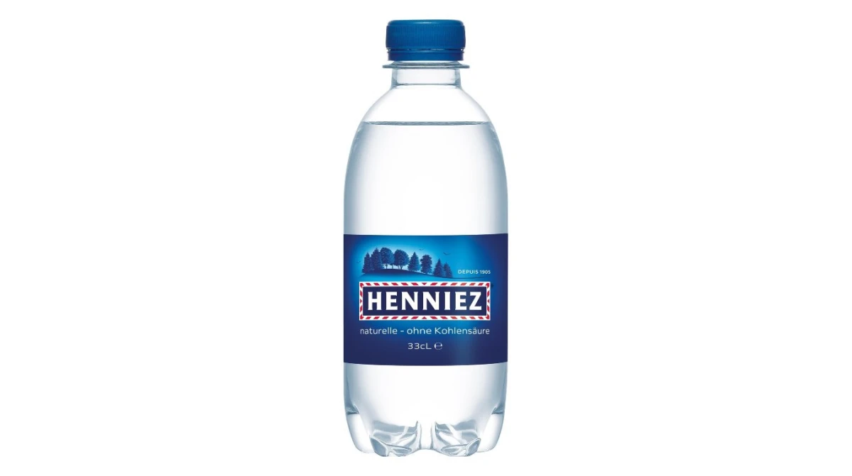 HENNIEZ blau, ohne Kohlensäure, Pet 33 cl, 24 Stk.