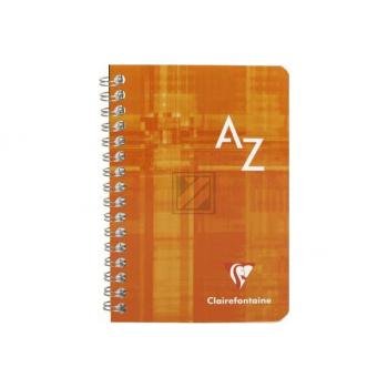CLAIREFON Spiralheft mit Index 9,5x14cm 68599 5mm, A-Z 50 Blatt