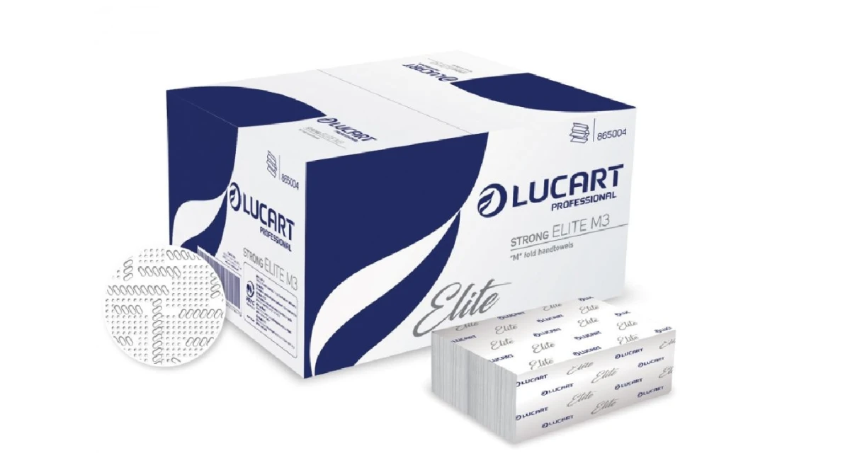 LUCART Papierhandtücher Strong Elite M3 M-Falz, 3-lagig, weiss