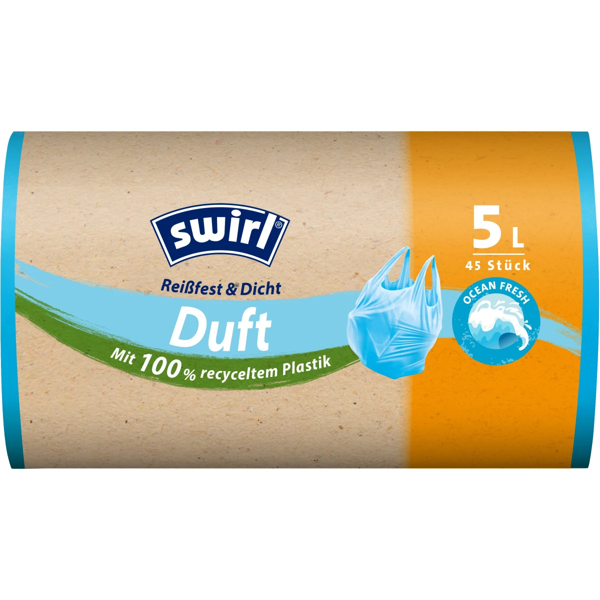 SWIRL Duft-Müllbeutel Ocean 5 L, 45 Stück