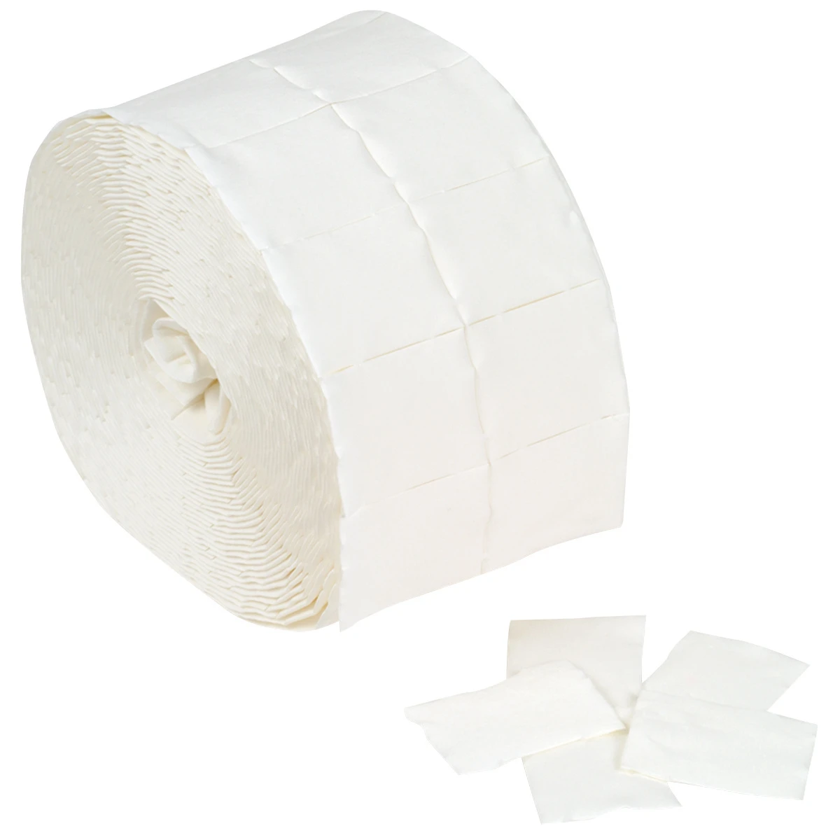 Tupfer weiss, 4 x 5 cm, 2 Rollen