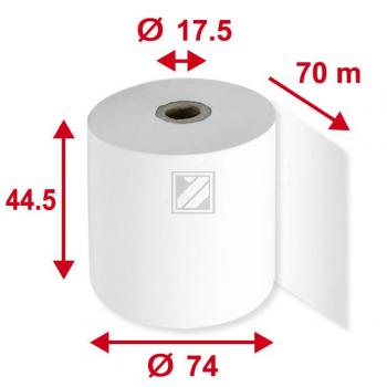 Kassenrolle Schicht aussen weiß